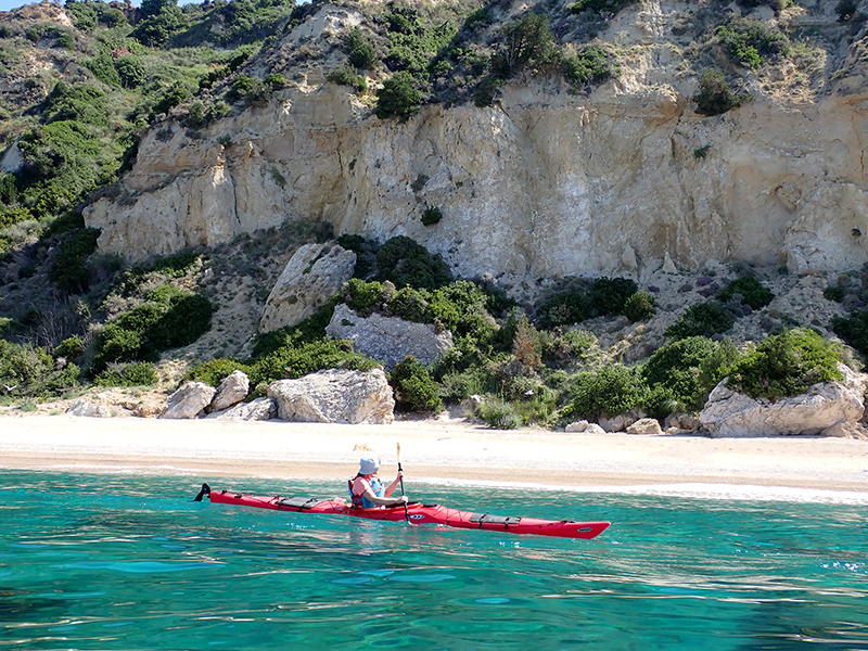 sea caves next to Koroni beach